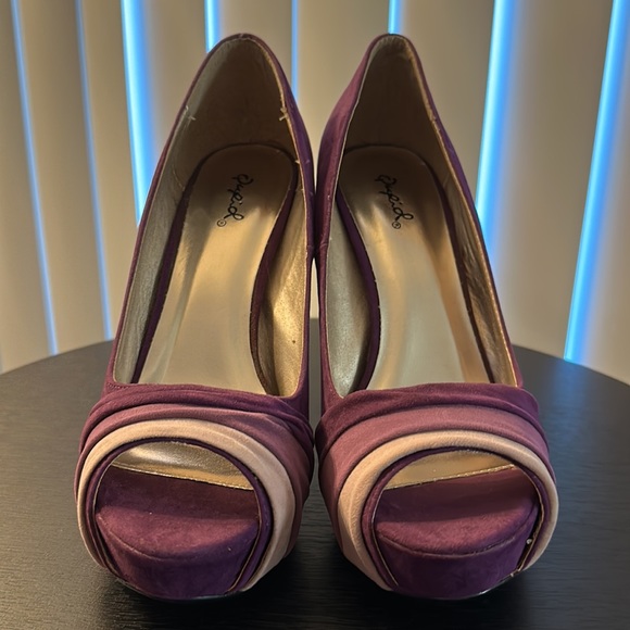 Qupid Purple Suede Platforms - Picture 3 of 6